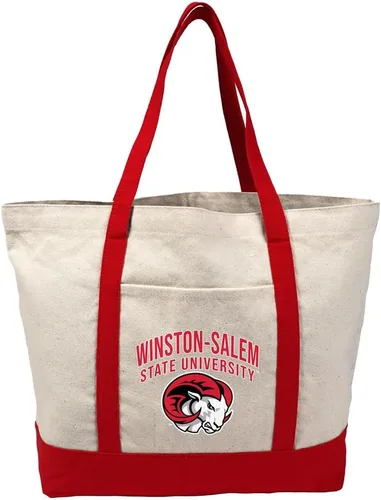 Vista 51 de Campus Lab Bolsa de lona con logotipo primario colegiado con bolsillo externo, bolsa de hombro reutilizable para ir de compras, playa Águilas A&m
