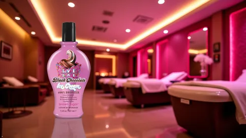 Vista 6 de Brown Sugar Double Dark Black Chocolate Ice Cream 400X Loción bronceadora avanzada Loción bronceadora - Fórmula de bronceado para interiores