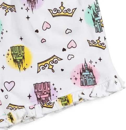 Vista 6 de Disney Princesa Ariel Moana Jasmine Rapunzel Belle - Camiseta y pantalones cortos para niñas