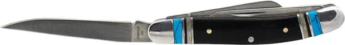 Vista 2 de Cattlemans Cutlery Cheyenne Series Blue Horizon Stockman - Cuchillo de bolsillo plegable, 3 cuchillas de acero inoxidable en 1 cuchillo