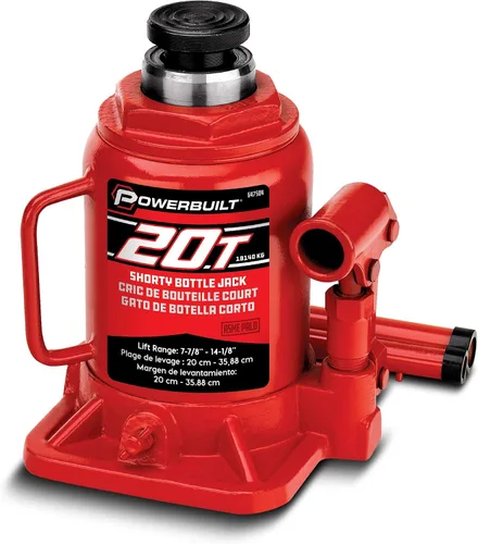 Vista 10 de Powerbuilt 640911 - Gato de botella de 6 toneladas, hidráulico, base estable para trabajo pesado, capacidad de elevación de 12000 libras, válvula
