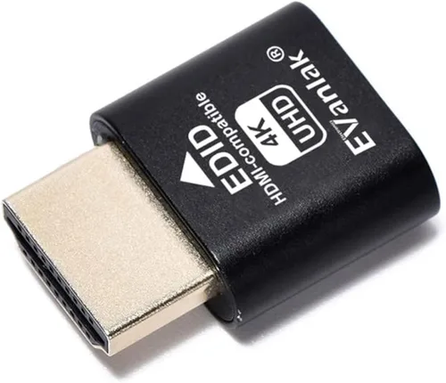 Vista 9 de EVanlak 4K 120Hz HDMI 2.1 Dummy Plug edid Headless - Emulador de pantalla virtual de alta resolución para PC, auriculares VR minería