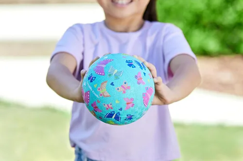 Vista 3 de Crocodile Creek Pelota de Patio de Juegos – Pelota de goma duradera para niños de 3 años en adelante – Pelota inflable que rebota para kickball