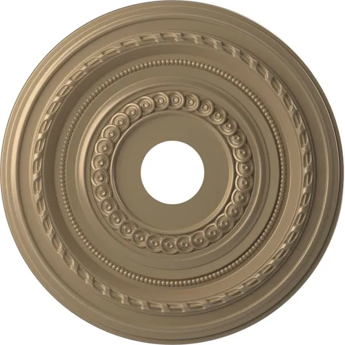 Vista 140 de Ekena Millwork CMP10CO Cole Medallón de techo de PVC termoformado (se adapta a toldos de hasta 4 1/4"), 10 "OD x 3 1/2" ID x 3/4" P
