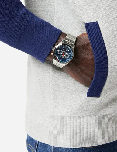 Vista 2 de Seiko SSB407 Essentials - Reloj cronógrafo con esfera azul de acero inoxidable para hombre Azul Patchwork