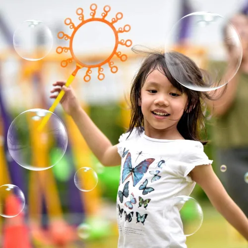 Vista 6 de OleOletOy Juego de varitas de burbujas gigantes: juguete para niños y adultos para hacer burbujas, diversión al aire libre y actividades interiores