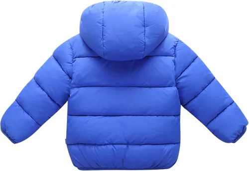 Vista 2 de XMWEALTHY Chaqueta de plumón con capucha para bebés y niñas, abrigo de invierno cálido con forro polar