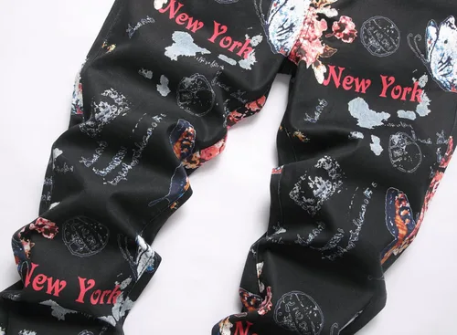 Vista 179 de Enrica Pantalones vaqueros estampados casuales para hombre