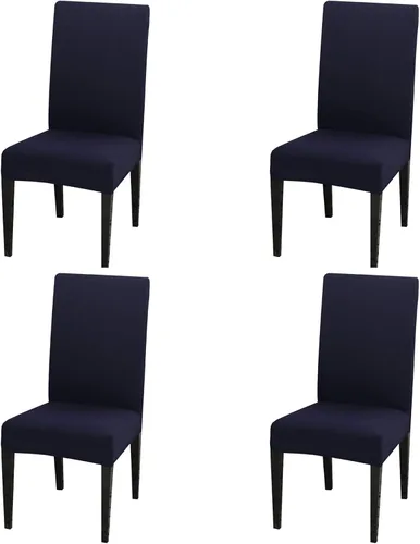 Vista 31 de Dimatic Paquete de 2 fundas elásticas de licra para sillas de comedor, extraíbles y lavables, fundas protectoras para sillas de comedor, cocina