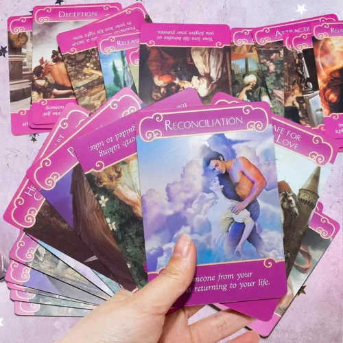 Vista 5 de Cartas de Tarot, Baraja Clásica de Oráculo de Amor y Romance, 44 Cartas con Libro Guía, Carta de Oráculo de Amor, Cartas de Tarot con Libro Guía