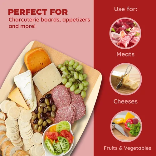 Vista 4 de Tabla de cortar de bambú – Tabla de cortar mediana de 8 x 10 pulgadas para preparación diaria Bambú duradero y sostenible Ideal para frutas
