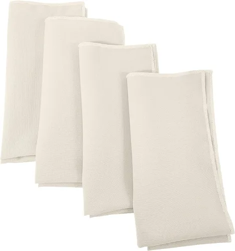 Vista 3 de LA Linen Paquete de 10 servilletas de popelina de poli, servilletas de tela suave, servilletas lavables y reutilizables, servilletas de mesa