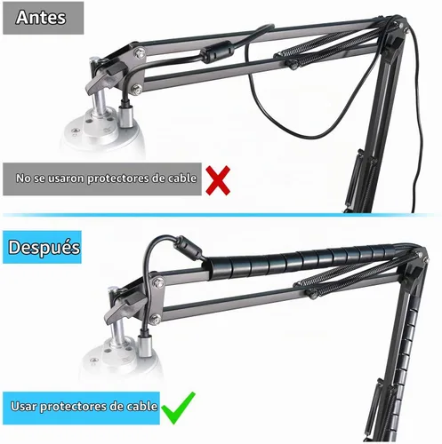 Vista 3 de Soporte de micrófono AT2020 con filtro pop compatible con Audio-Technica AT2020 AT2020USB+ AT2035 por YOUSHARES