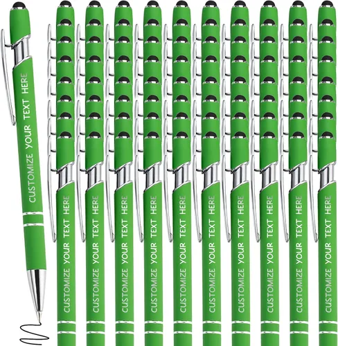 Vista 9 de Bolígrafos personalizados con lápiz óptico y grabado gratis, bolígrafos personalizados para negocios, graduación, aniversarios (hasta 500 unidades)