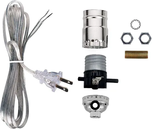 Vista 7 de Creative Hobbies Haz una lámpara o kit de reparación con accesorios esenciales y cable a juego (latón antiguo)