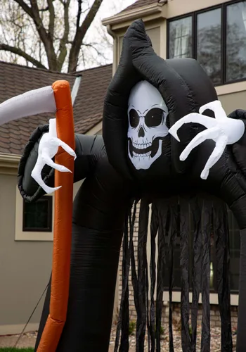 Vista 3 de Arco Inflable de la Muerte Segador de 2.9 m Decoración de Halloween Multicolor