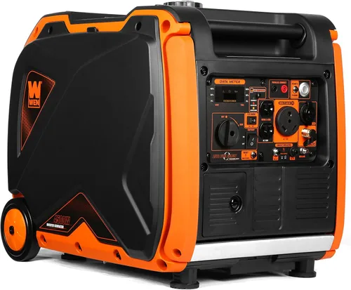 Vista 8 de WEN Generador inversor portátil súper silencioso de 3800 vatios listo para RV con apagado de combustible y arranque eléctrico (56380i)