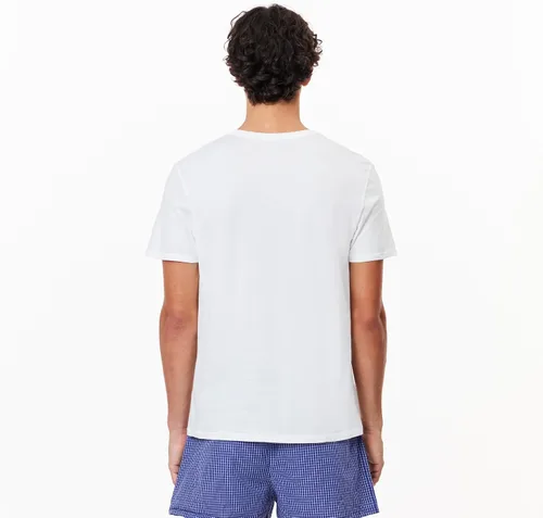 Vista 4 de Lacoste Essentials - Paquete de 3 camisetas de cuello redondo 100% algodón ajustado para hombre