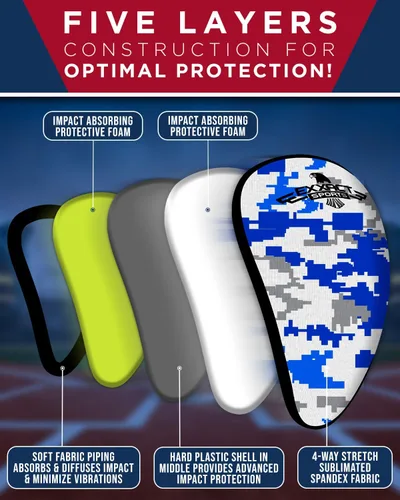 Vista 2 de Exxact Sports Copa atlética ligera para hombres y niños con borde suave comodidad para un apoyo superior, copa de béisbol para niños y jóvenes