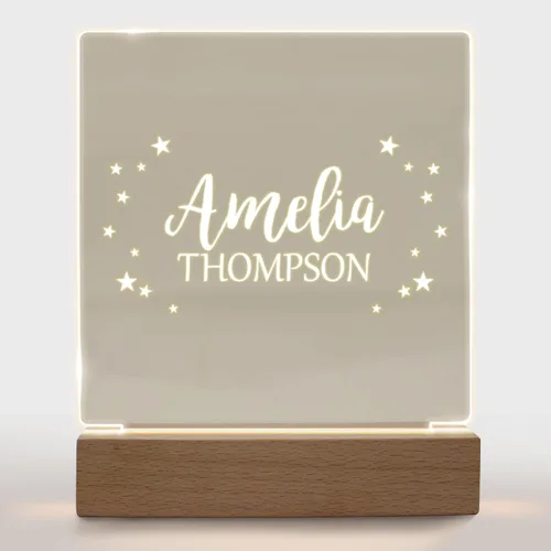 Vista 8 de Luz nocturna personalizada para niños, niñas, niños, regalos personalizados para bebé, lámpara de guardería personalizada, decoración de dormitorio