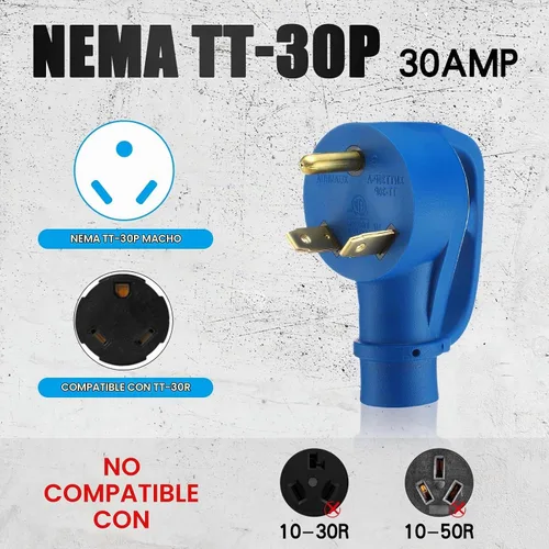 Vista 2 de Tellegloww - Adaptador de interruptor de transferencia de generador NEMA TT-30P a L14-30R de 10 pies
