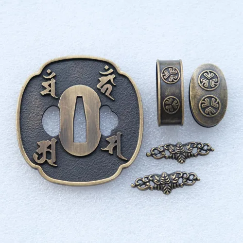 Vista 31 de Espada samurái japonesa KOSHIRAE – TSUBA FUCHI KASHIRA MENUKI 68-100