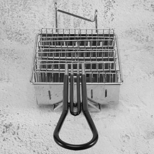 Vista 6 de Cesta para freidora de tacos, freidora de tacos, con capacidad para 4 conchas, cesta con soporte para tacos con mango de agarre