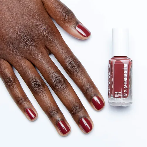 Vista 9 de essie expressie - Esmalte de uñas vegano de secado rápido, notificaciones, rojo vino, 0.33 onzas.
