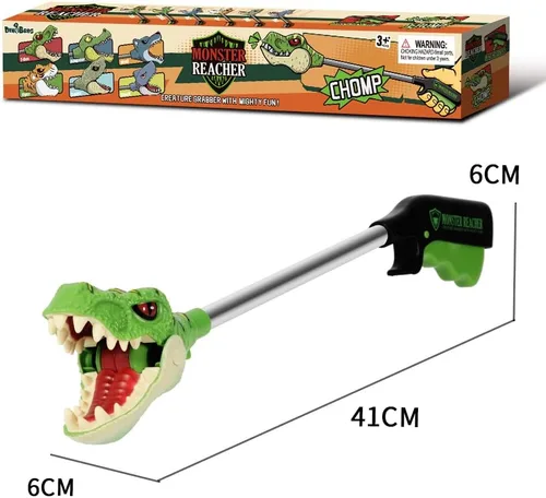 Vista 3 de DINOBROS Juguetes de dinosaurio para niños de 3 años en adelante Jurásico Dinosaurios T-Rex Grabber Toy Claw Robot Hand Snapper Dino Chomper Monster