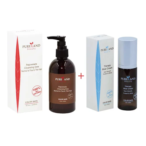 Vista 5 de Pureland Beauty Therapy Blow Cream - Tratamiento de reparación capilar sin enjuague, mascarilla hidratante para cuero cabelludo sensible y cabello