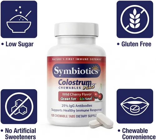 Vista 4 de Symbiotics Masticables de calostro Plus