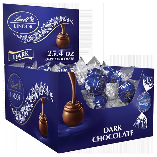 Vista 67 de Lindt Lindor - Trufas de chocolate extra oscuro 60 %, caramelo de chocolate negro con centro de trufa suave y derretida, ideal para regalar, 5.1