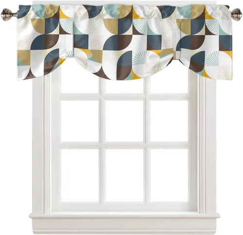 Vista 13 de Cenefas de amarre con temática de café para ventanas, cenefas de cenefa para sala de estar, dormitorio, bolsillo para barra, cenefas estilo granja