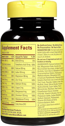 Vista 2 de Nature Made Multivitamínico para mujer, más de 50 comprimidos, 90 unidades para apoyo nutricional diario