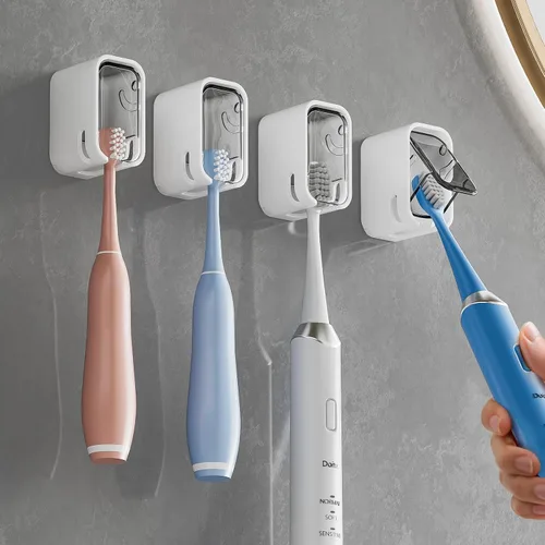 Vista 12 de MOPMS Soportes para cepillos de dientes de una sola ranura montados en la negro - 1pc