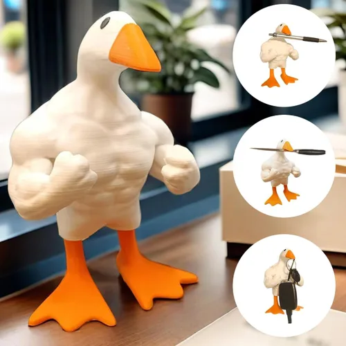 Vista 10 de Figura de pato de dedo medio, divertida estatua de dedo medio, decoración del hogar, oficina, escritorio, adornos de pato, regalos novedosos extraños