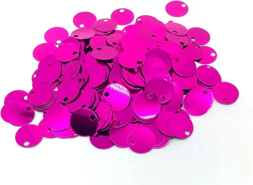 Vista 27 de Paillettes de lentejuelas redondas planas de 10/20/1.181 in, agujero de 0.157 in, mezcla de colores, lentejuelas acrílicas, 1,76 onzas (1.76 oz)