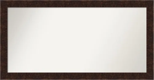 Vista 82 de Amanti Art Espejo de baño de bronce para sobre fregadero, 24 x 24 pulgadas, espejo de tocador cuadrado estrecho de bronce Manhattan, marco de madera
