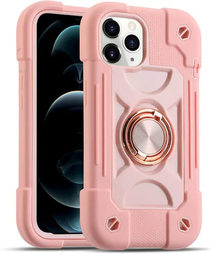 Vista 84 de MARKILL Funda compatible con iPhone Air de 6.5 pulgadas 2025 con soporte de anillo giratorio de 360 grados, protección contra caídas de grado