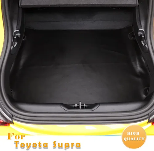 Vista 3 de Bandeja de piel de PVC negro para maletero de coche Toyota Supra A90 2018-2021