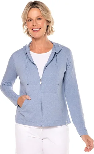 Vista 13 de Sudadera con capucha para la costa, de Coolibar, para mujer, UPF 50+, protege del sol