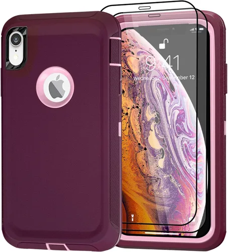 Vista 28 de Funda para iPhone 14 Pro Max de 6.7 pulgadas con clip para cinturón con 2 protectores de pantalla, 2 protectores de lente de cámara, cubierta