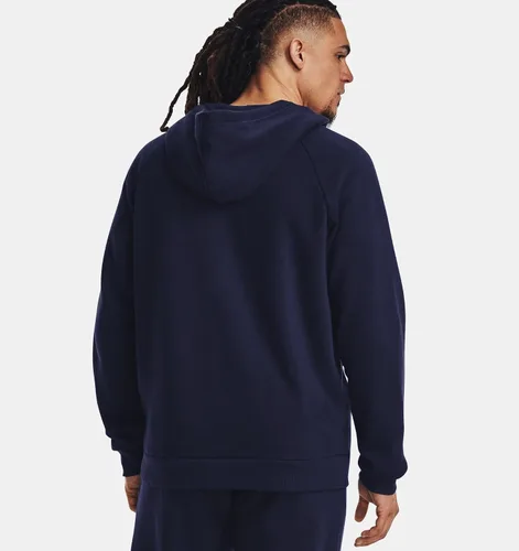 Vista 2 de Under Armour Rival - Sudadera de vellón para hombre, con capucha y cierre con cremallera completa