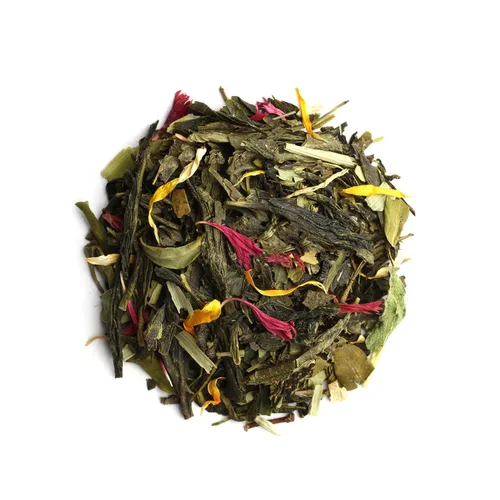 Vista 2 de Palais des Thés Té verde – Mezcla orgánica de bienestar brasileño para energía con matcha, mate, guaraná, acai y acerola – Té de hojas sueltas