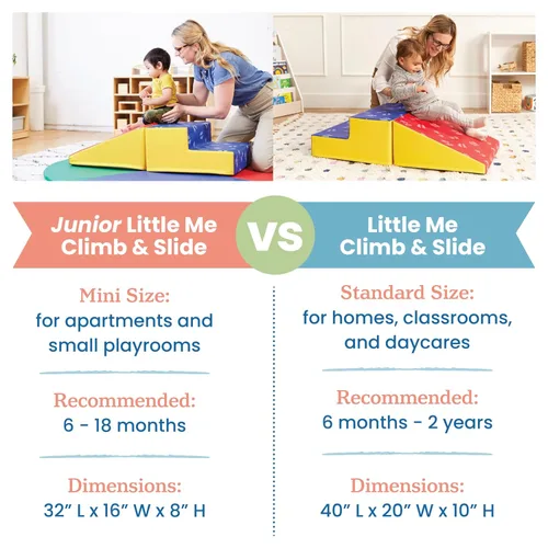 Vista 5 de ECR4Kids Softzone Little Me Climb and Slide, juego para niños pequeños, varios colores, 2 piezas Surtido