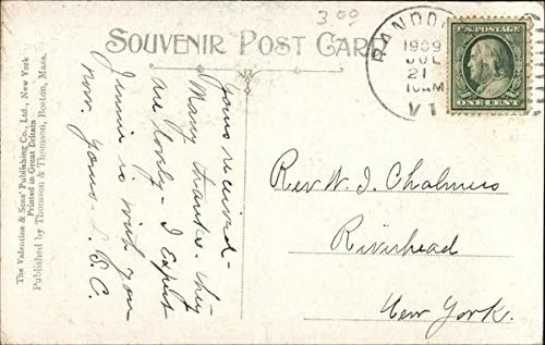 Vista 2 de Chandler Music Hall & Bethany Parish House Randolph, Vermont VT Original Antique Postcard