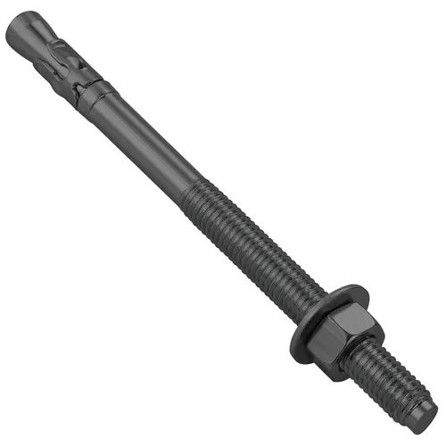 Vista 7 de Wensilon 10 piezas sujetadores estándar de 1/2 x 4-1/2 pulgadas para anclajes de cuña negros de alta resistencia para cemento y hormigón