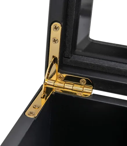 Vista 6 de Break Tradition Organizador de té de madera para bolsitas de té, negro