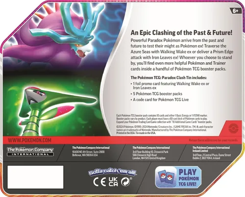 Vista 2 de Pokemon TCG: Paradox Clash TIN: Iron Leaves EX O Walking Wake EX