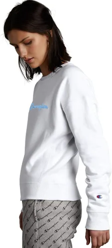 Vista 4 de Champion Sudadera para mujer, tejido inverso, sudadera de forro polar de gran tamaño con cuello redondo para mujer